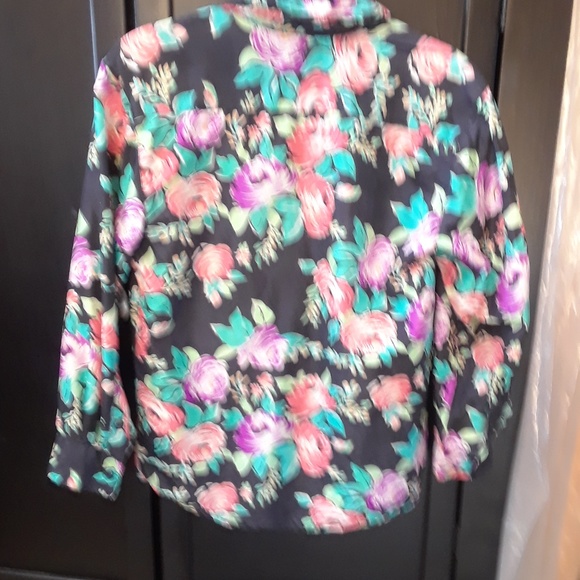 Robert Stock Silk Floral Button Down Shirt M - Picture 3 of 3